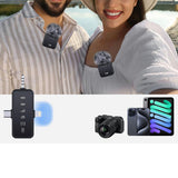 3-in-1 Wireless Lavalier Microphone 2.4G Plug and Play Mini Microphone for Recording Interview Vlogs