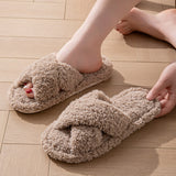 Non Slip Open Toe Slippers for Women Indoor and Outdoor Light Brown