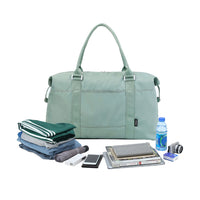 Travel Duffle Bag Carry On Tote Bags Sport Gym Bag  Luggage Bag with Wet Dry Separate Compartment Green