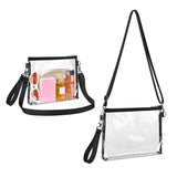 PVC Transparent Crossbody Purse Bag Black