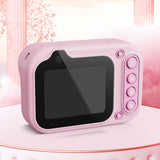 Dual-Lens Kids Underwater 10X Zoom Digital Camera Waterproof Action Camera with 32GB TF Card Pink