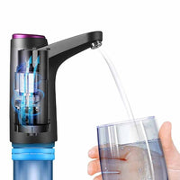 Electric Water Dispenser Pump Automatic Water Bottle Pump for Universal Bottle Black