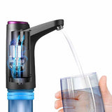 Electric Water Dispenser Pump Automatic Water Bottle Pump for Universal Bottle Black