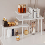 3 Tier Moveable Corner Shelf Organizer for Kitchen Bathroom White