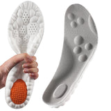 Pair of 4D Cloud-Soft Comfort Soles Cushioning Arch Support Insoles Grey