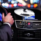 Car Air Vent Mini Drum Cymbal Set with Drum Stick Musical Silver