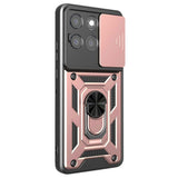 Case and Tempered Glass Screen Protector Set Compatible With Moto G86 Power Rose Gold