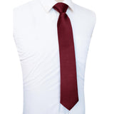 Pre-Tied Zip Necktie 8cm for Men Wedding Business Formal Red
