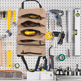 Roll Up Tool Bag  Water Resistant Tool Organizer Zipper Pouch for Electricians Repairman Khaki