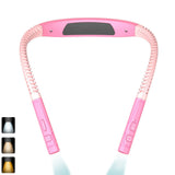 LED Book Light Adjustable Brightness Neck Reading Light Pink
