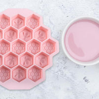 3Pcs Set 19-Grid Bee Honeycomb Silicone Ice Cube Mold Cake Mould Soap Candle Mold