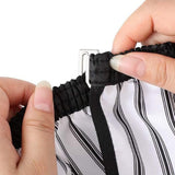 Hair Cutting Cape with Neck Duster Brush Large Size Salon Barber Cape for Men Women White Stripe
