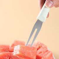 3-in-1 Watermelon Fork Slicer Cutter Watermelon Popsicle Cutter Camping Kitchen Gadgets Beige