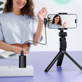 Wireless Lavalier Microphone with Charging Case AI Voice Changer Lapel Microphone for Video Recording Podcast Type-C Style