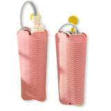 2-Pack Heat Resistant Silicone Pouch – For Hair Styling Tools Storage Pink