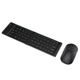 Wireless Keyboard Mouse Set Foldable Tri-Mode Bluetooth 2.4G Black