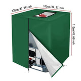 420D Oxford IBC Tank Cover for 1000L Water Storage with Zipper Green