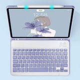 Wireless Bluetooth Keyboard with Keyboard Case and Mouse Compatible with iPad 11 (A16) 2025 And 10th 10.9(2022) Purple
