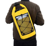 Roll-Top Backpack Dry Bag with Handle for Fishing Boating and Camping Yellow