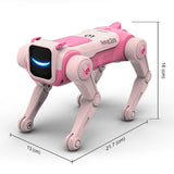 AI Robot Dog Toy Remote Control Stunt with Voice Commands Pink
