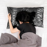 51x76cm Smooth Satin Pillowcase Solid Color Soft Bedding Pillow Cover Black