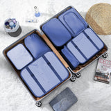 Set of 8Pcs Travel Packing Cubes Luggage Organizers for Suitcase Packing Bags Blue