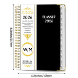 2026 A5 Planner Daily Weekly Monthly Organizer Notebook January–December Calendar Black