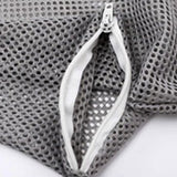 Mesh Cat Grooming Bag Breathable Bathing Restraint for Nail Trimming Light Gray