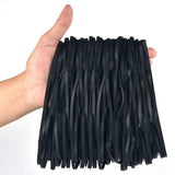220Pcs Rubber Bands Elastic Bands for Office File Organization Black