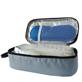 Insulated Insulin Cooling Bag – Multi-Layer Medical Travel Cooler Gray