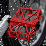 Bike Pedals Alloy Mountain Road MTB Bicycle Nonslip Cycling Pedals Red