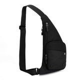 Chest Sling Bag Unisex Large Capacity Crossbody Shoulder Bag Black