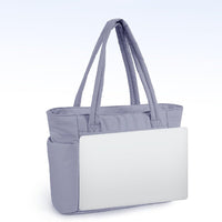 Women’s Handheld Tote Bag – With Cup Holder Compartment and Luggage Sleeve for Travel & Work Purple