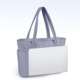 Women’s Handheld Tote Bag – With Cup Holder Compartment and Luggage Sleeve for Travel & Work Purple