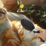 2PCS Pet Grooming Tools Double-Sided Brush for Shedding and Bathing for Short/Long Haired Dogs Cats Black