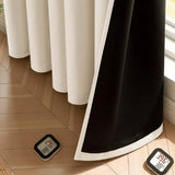 2PCS Blackout Curtains with Black Liner for Bedroom Living Room Beige