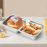 4Pcs Set Grab and Go Snack Containers Food Container for Lunch Snacks Dips Condiments-Double-Compartment
