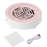 Nail Dust Collector Vacuum Fan for Nail Tech Quiet & Compact Dust Extractor White Pink