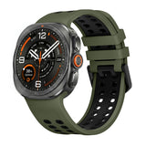 Silicone Watch Band Compatible With Samsung Galaxy Watch Ultra2 Ultra 2025 47mm Army Green