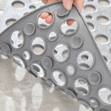 Anti-Slip Bath Mat Suction Shower Mats Bathroom Bathtub Floor Grey