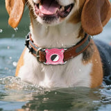 2Pcs Protective Case for Apple AirTag 1st/2nd Gen Water Resistant Hard Shell Holder Cover for Pet Collar Keychain Bag Pink