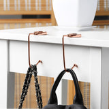 4 PCS 30mm Metal Straight Hooks for Christmas Stockings and Bags Rose Gold