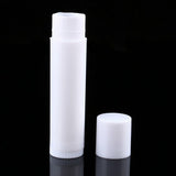 100 PCS Empty lipstick Plastic Lip Balm Container Tubes Caps 5g DIY Balm White
