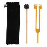128Hz Tuning Fork Set Sound Fork with Mallet Gold