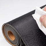 PU Leather Desk Mat Protector Non-Slip Mouse Mat Water Resistant Desk Blotter Pad for Office and Home Black