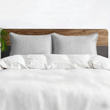 2 PCS 48x74cm Textured Cooling Polyester Pillowcases Grey