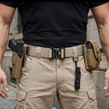 Nylon Tactical Belt Quick-Release for Outdoor Work Khaki