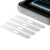 4PCS Metal Dust Mesh Covers for iPhone 18 Pro 18 Pro Max Silver
