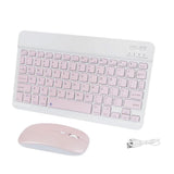 Ultra-Slim Portable Wireless Bluetooth Keyboard & Mouse Combo for Tablets and Laptops Pink