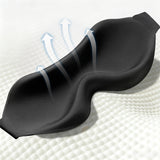 Adjustable Soft Sleep Masks for Side Sleepers for Women Men Travel Night Blindfold Blue